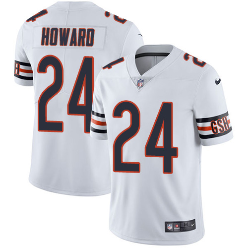Nike Bears #24 Jordan Howard White Men's Stitched NFL Vapor Untouchable Limited Jersey - Click Image to Close